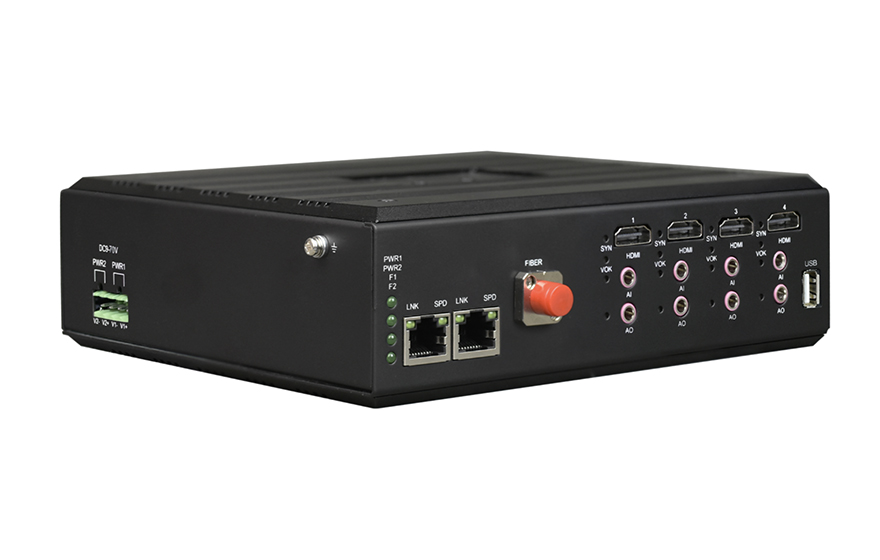 飛暢科技-4路2K HDMI+1路雙向獨(dú)立音頻 + 2路物理隔離千兆以太網(wǎng)+USB 光端機(jī)