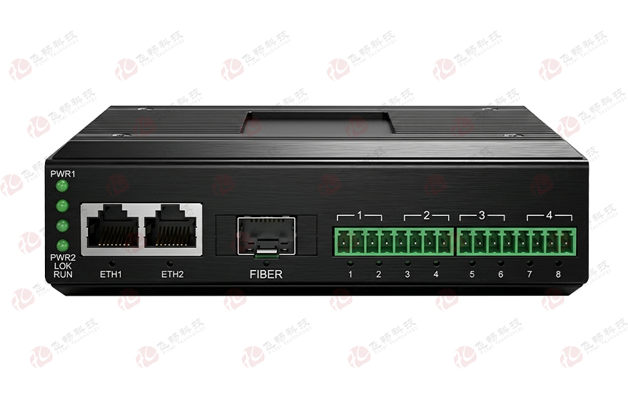 飛暢科技-工業(yè)軌式1-4路RS232/422/485串口服務器(帶2電+1光交換)